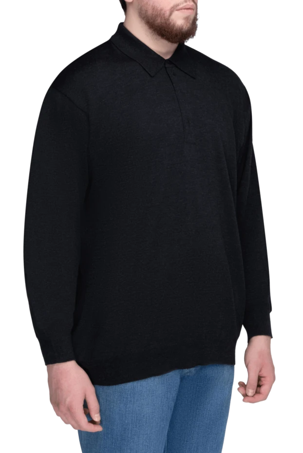 Gran Sasso man blue wool sweater for men 165386 - photo 3