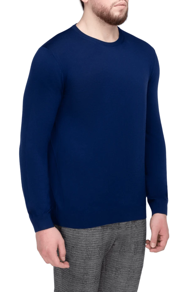 Malo man green cashmere and silk jumper for men 165300 - photo 3