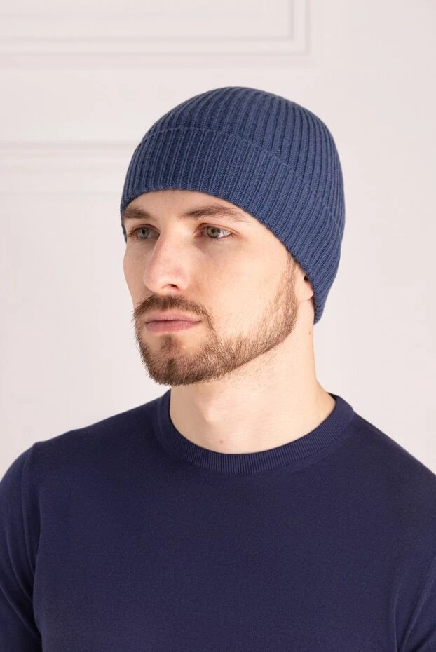 Malo чоловічі шапка з кашеміру синя чоловіча купити фото з цінами 165270 - фото 2