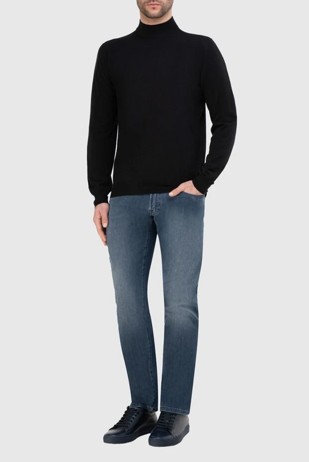 Malo man men's jumper with a high stand-up collar, cashmere, black buy with prices and photos 165286 - photo 2