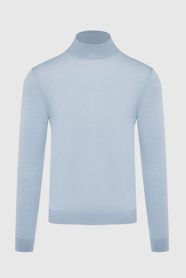 Malo man men's jumper with a high stand-up collar made of wool, silk and cashmere blue buy with prices and photos 165287 - photo 1