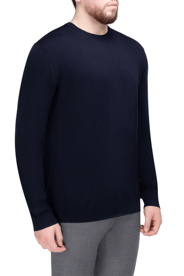 Malo man green cashmere and silk jumper for men 165300 - photo 3