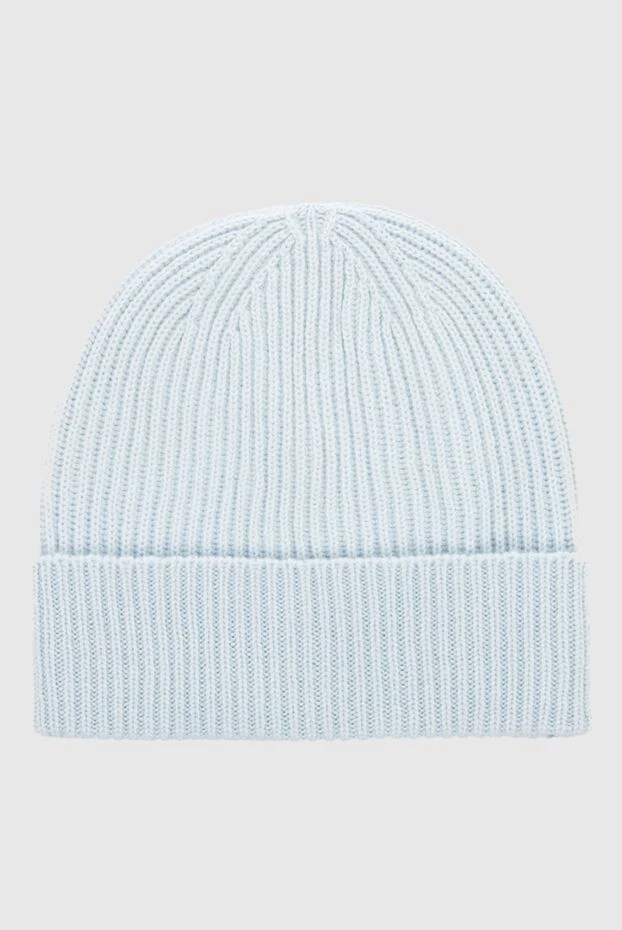 Malo women's cashmere blue ribbed hat 165336 - photo 1