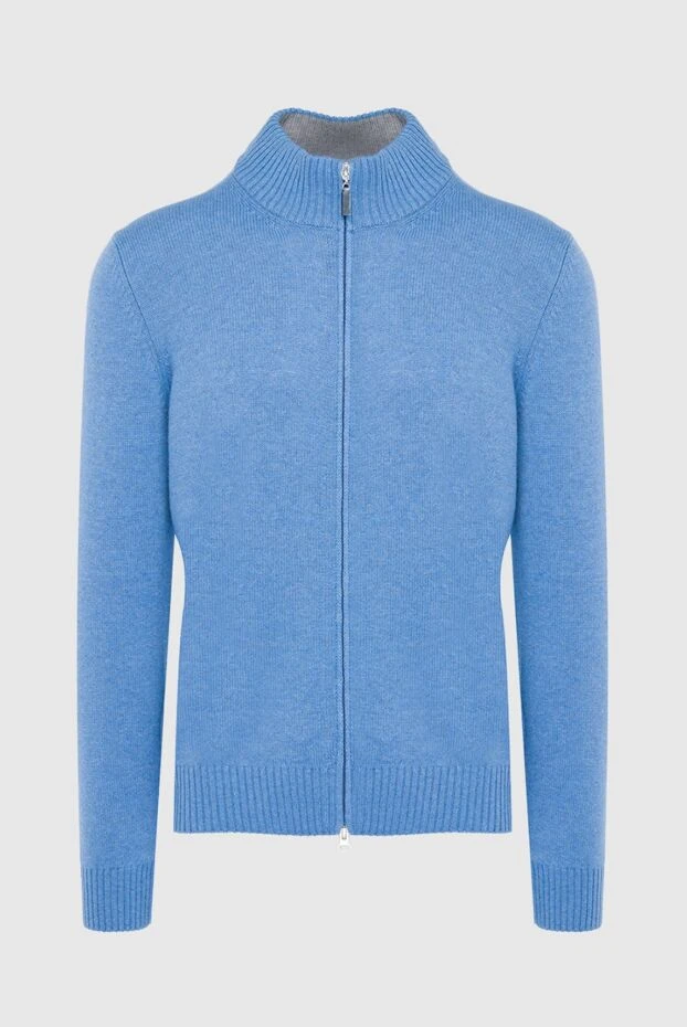 Gran Sasso man cardigan for men made of wool, cashmere and viscose blue 165410 - photo 1