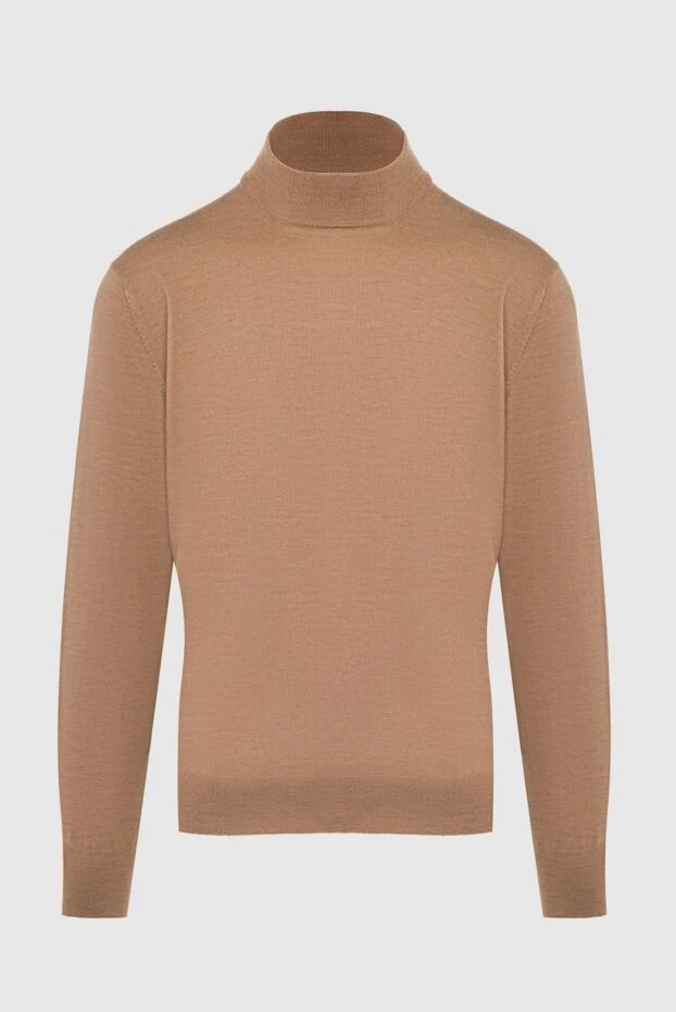 Gran Sasso man men's jumper with a high stand-up collar made of wool, beige buy with prices and photos 165374 - photo 1