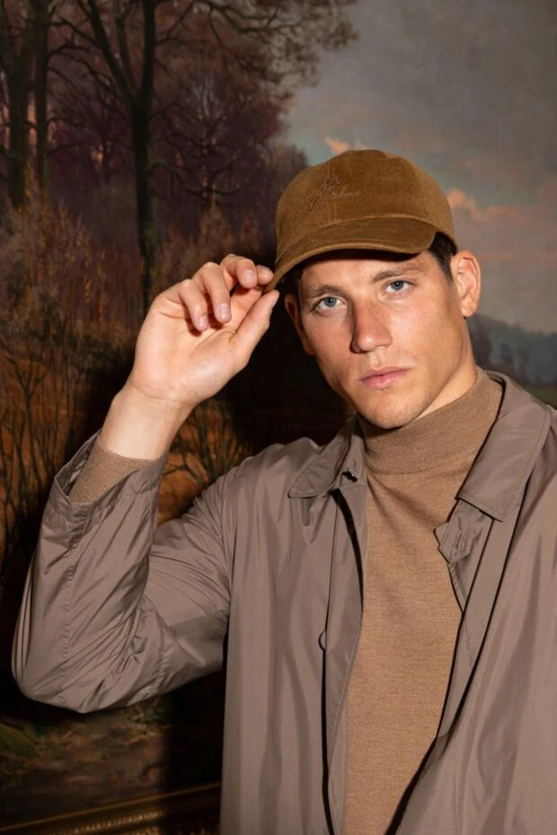 Gran Sasso mens dark beige wool jumper with a high stand-up collar 165374 - photo 2