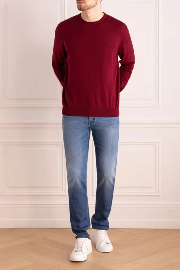 Gran Sasso man wool jumper burgundy for men buy with prices and photos 165385 - photo 2