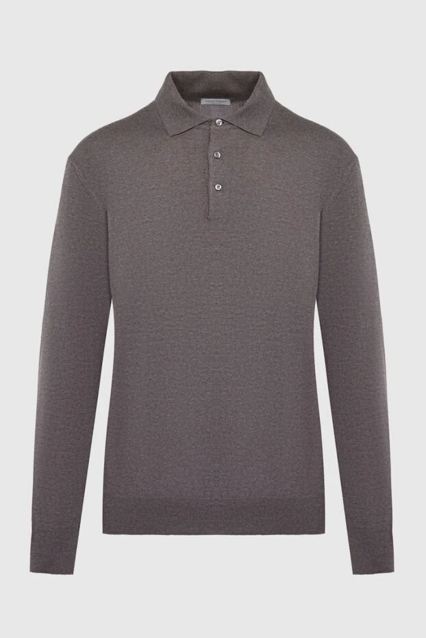 Gran Sasso man wool long sleeve polo brown for men buy with prices and photos 165396 - photo 1