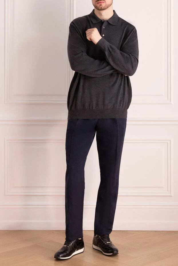 Gran Sasso мужские поло с длинным рукавом из шерсти серое мужское купить с ценами и фото 165401 - фото 2