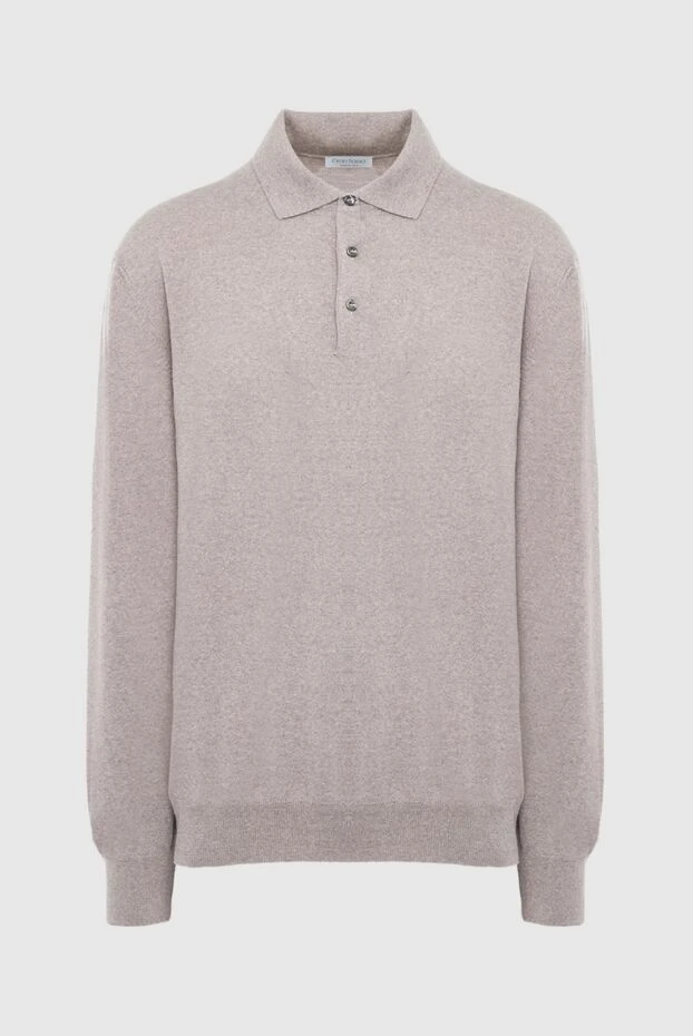 Gran Sasso man wool long sleeve polo beige for men 165403 - photo 1