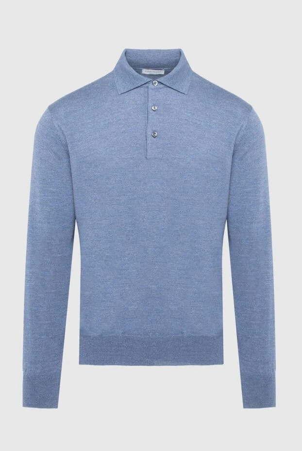 Gran Sasso man blue wool long sleeve polo for men buy with prices and photos 165404 - photo 1