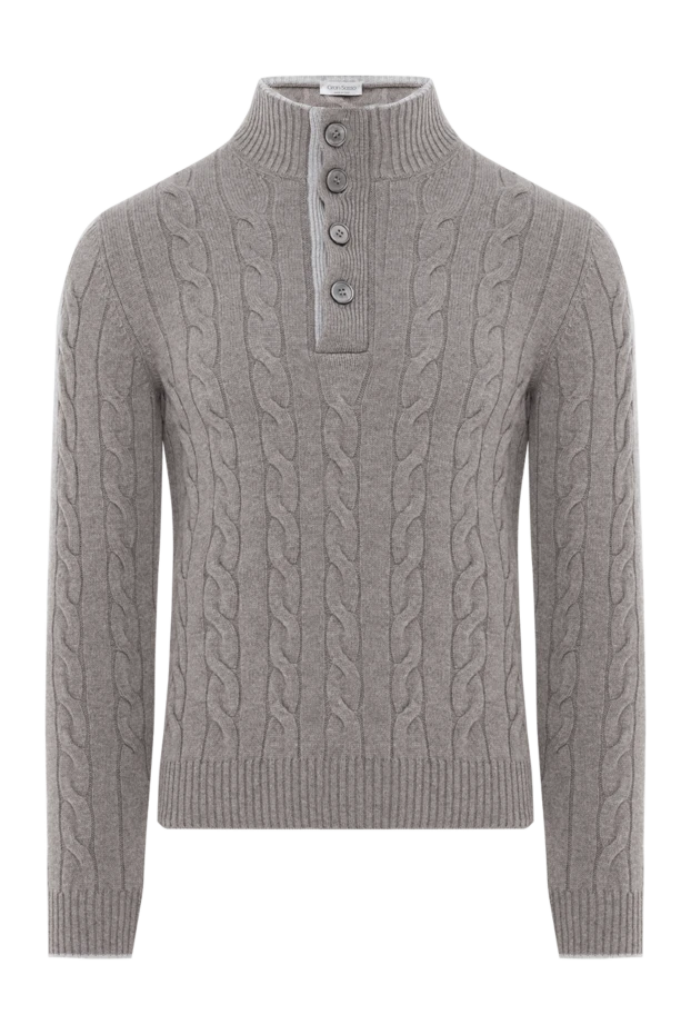 Gran Sasso cardigan for men made of wool, cashmere and viscose brown 165405 - photo 1