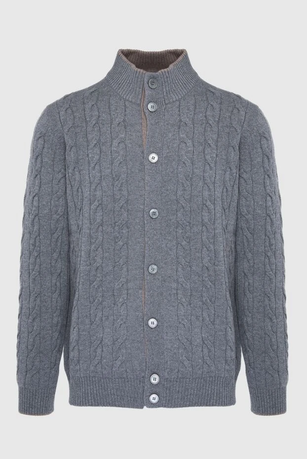 Gran Sasso man men's cardigan made of wool, cashmere and viscose gray buy with prices and photos 165408 - photo 1