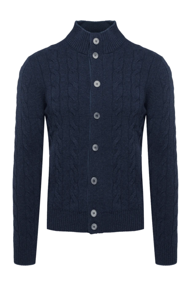 Gran Sasso man men's cardigan made of wool, cashmere and viscose blue buy with prices and photos 165410 - photo 1