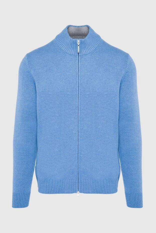 Gran Sasso man men's cardigan made of wool, cashmere and viscose blue buy with prices and photos 165423 - photo 1