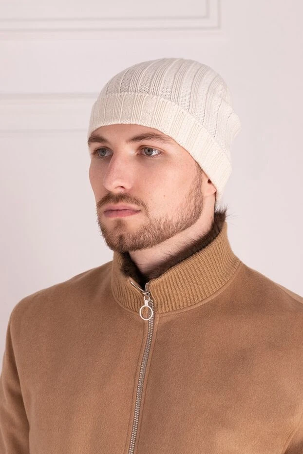 Gran Sasso man white cashmere hat for men buy with prices and photos 165437 - photo 2