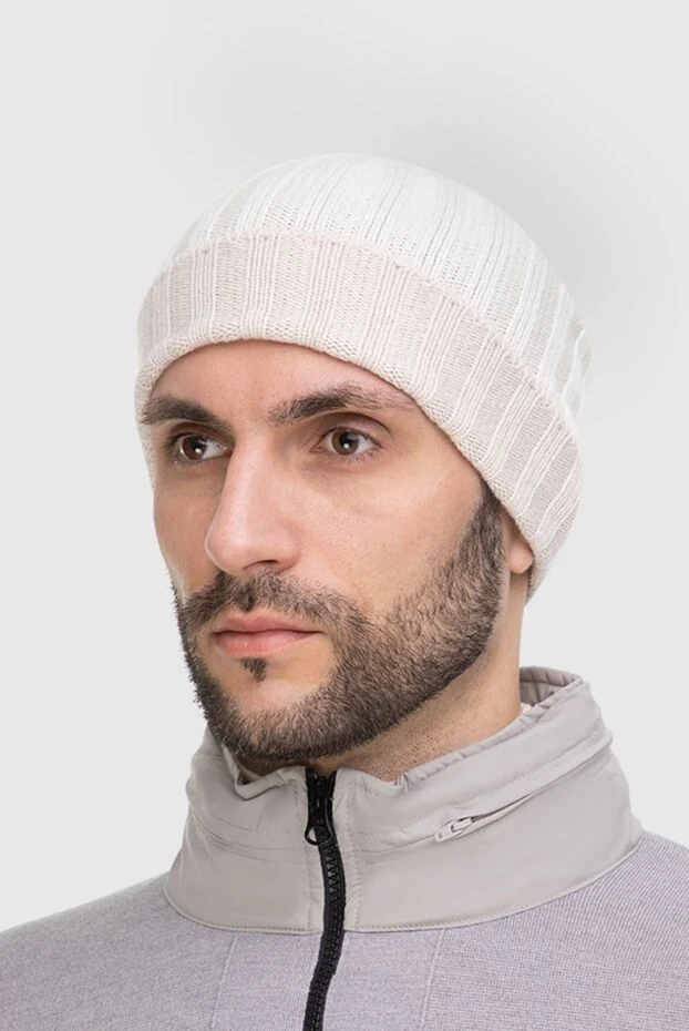 Gran Sasso man white cashmere hat for men 165443 - photo 2