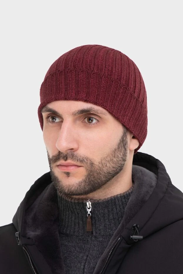 Gran Sasso мужские шапка из шерсти бордовая мужская купить с ценами и фото 165444 - фото 2