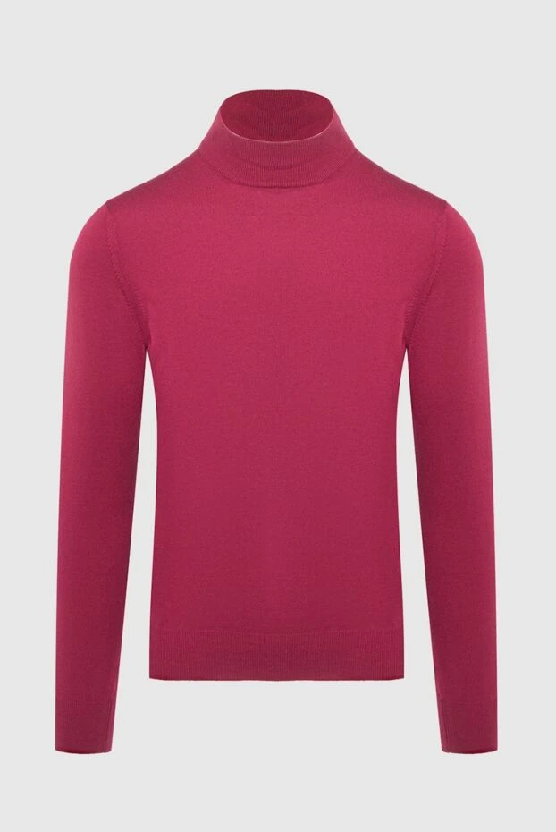 Gran Sasso man men's jumper with a high stand-up collar, red wool buy with prices and photos 165462 - photo 1