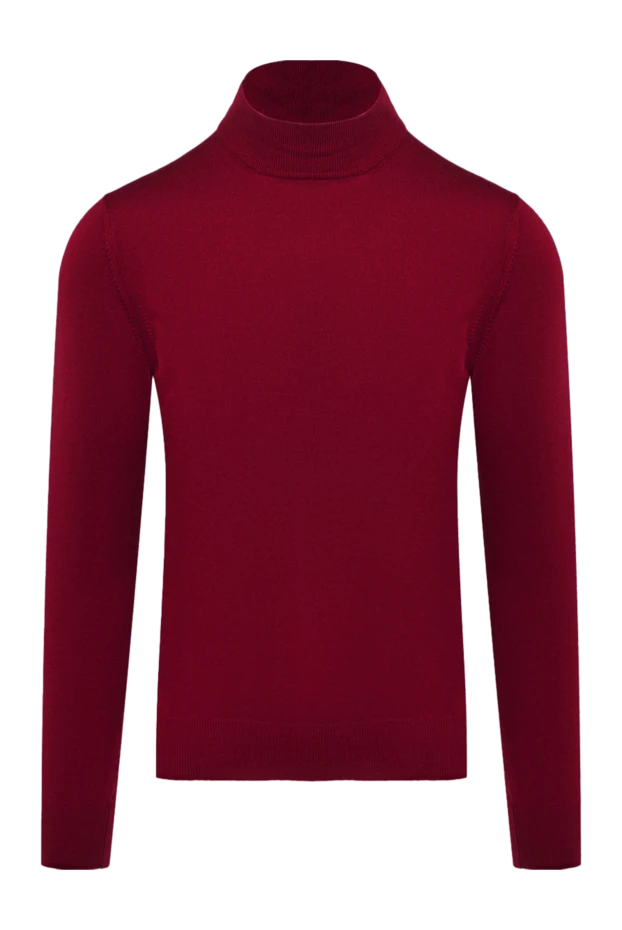 Gran Sasso man men's jumper with a high stand-up collar, red wool buy with prices and photos 165462 - photo 1