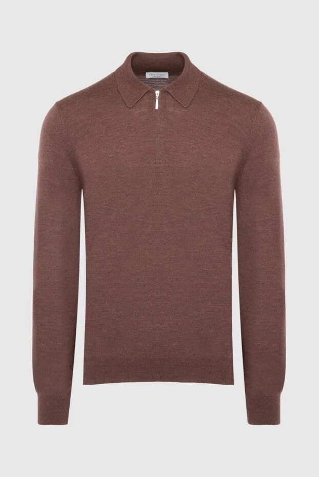 Gran Sasso man wool long sleeve polo brown for men buy with prices and photos 165465 - photo 1