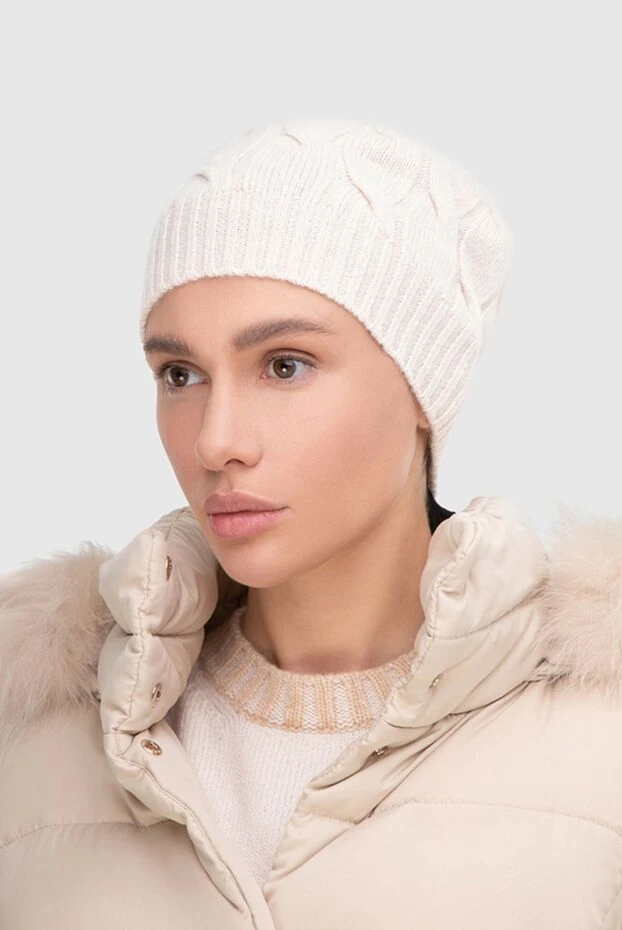 Gran Sasso woman beige cashmere hat for women buy with prices and photos 165515 - photo 2