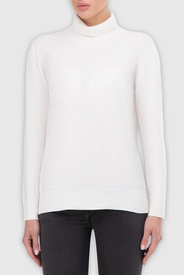 Gran Sasso woman white cashmere golf for women buy with prices and photos 165532 - photo 2