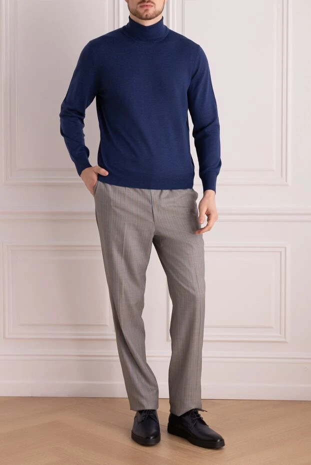 Gran Sasso man men's blue wool golf buy with prices and photos 165550 - photo 2