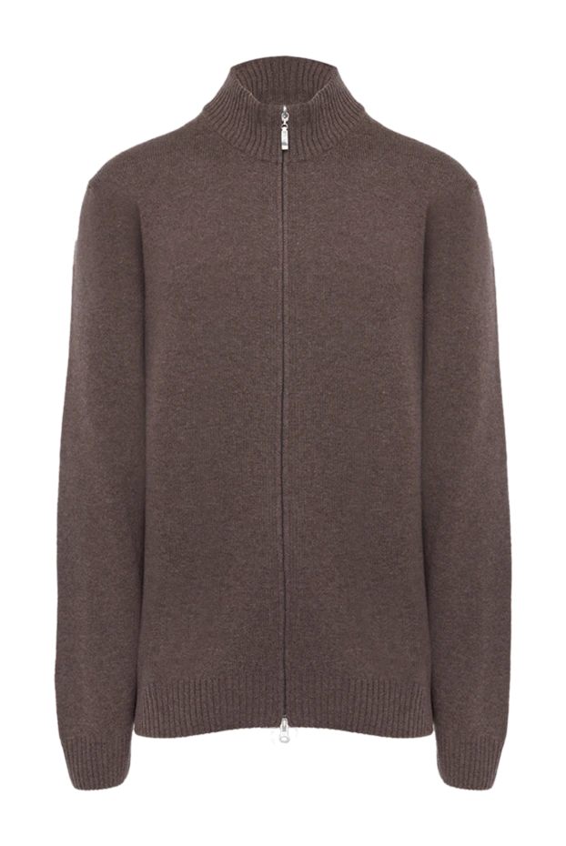 Gran Sasso man men's cardigan made of wool, cashmere and viscose, brown buy with prices and photos 165565 - photo 1