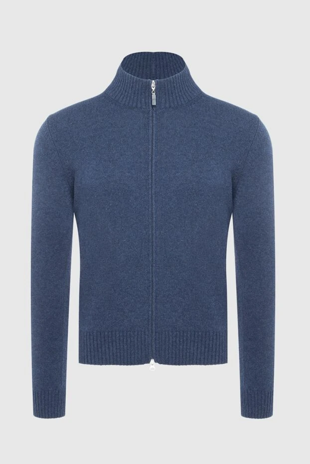 Gran Sasso man men's cardigan made of wool, cashmere and viscose blue buy with prices and photos 165579 - photo 1