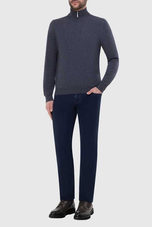 Gran Sasso man troyer cashmere blue for men buy with prices and photos 165600 - photo 2