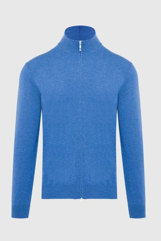 Gran Sasso man men's cardigan made of wool, cashmere and viscose blue buy with prices and photos 165609 - photo 1