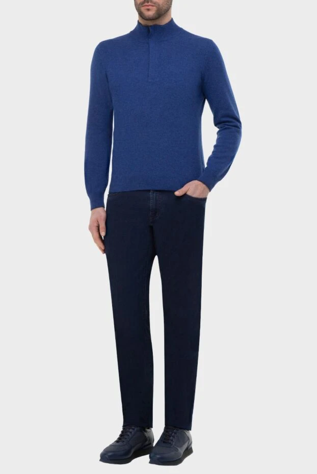 Gran Sasso man troyer wool, viscose and cashmere blue for men buy with prices and photos 165617 - photo 2