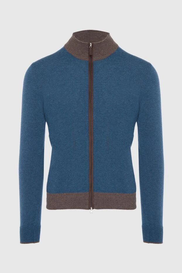 Gran Sasso man men's cardigan made of wool, cashmere and viscose blue 165618 - photo 1