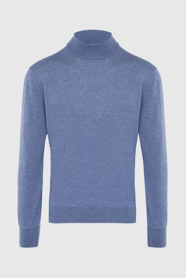 Gran Sasso man men's jumper with a high stand-up collar made of wool, blue buy with prices and photos 165635 - photo 1