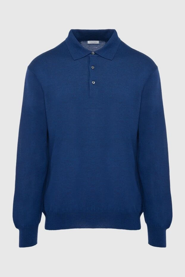 Gran Sasso man wool silk long sleeve polo blue for men buy with prices and photos 165643 - photo 1
