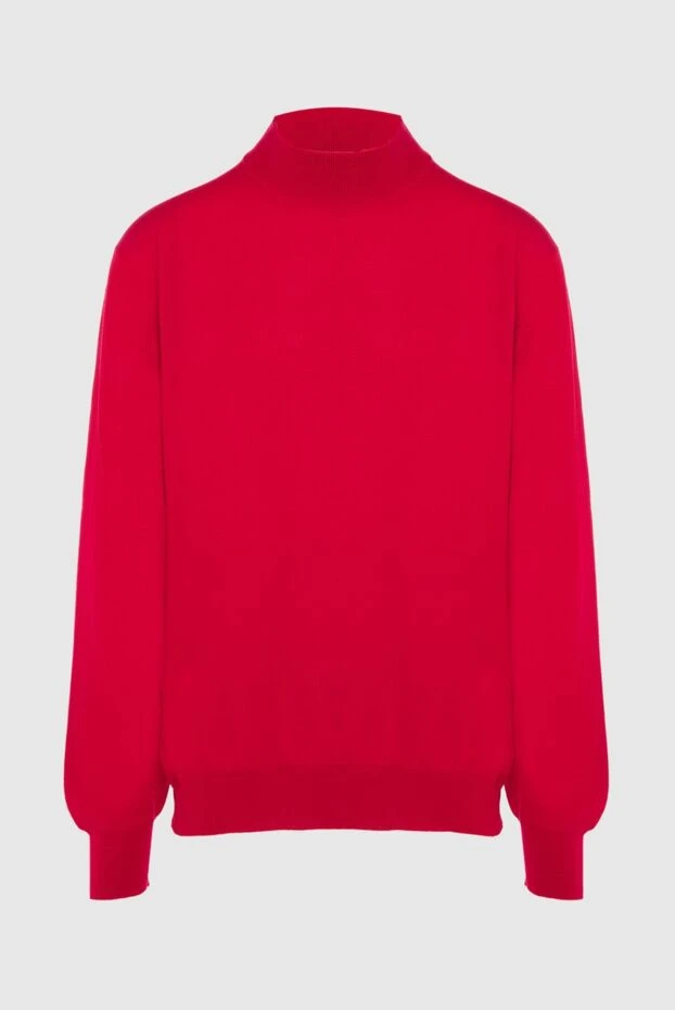 Gran Sasso man men's jumper with a high stand-up collar, red wool buy with prices and photos 165649 - photo 1