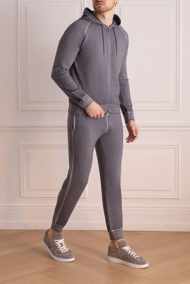 Gran Sasso man men's sports suit made of wool, cashmere and viscose, gray buy with prices and photos 165657 - photo 2