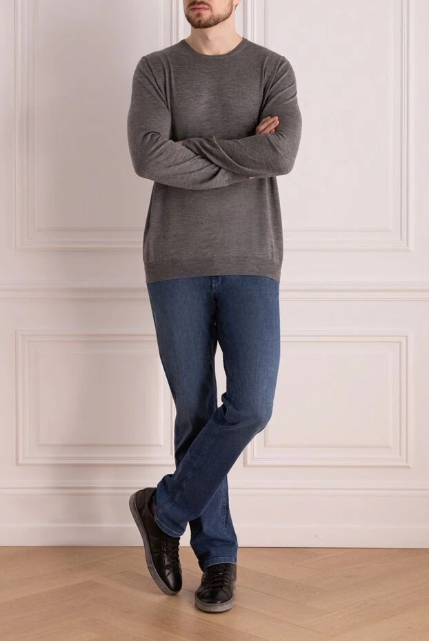 Gran Sasso man wool and silk jumper gray for men buy with prices and photos 165674 - photo 2