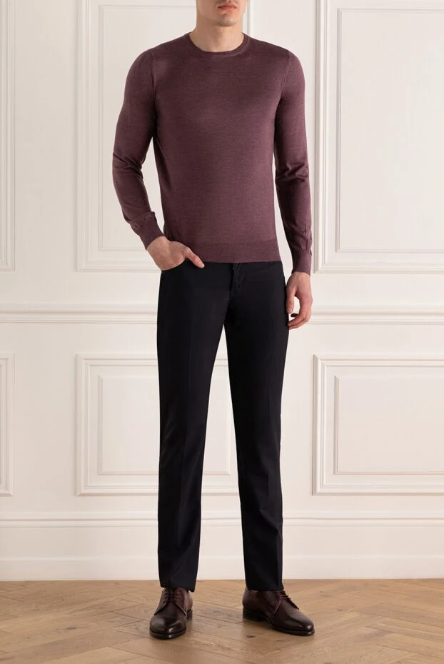 Gran Sasso man wool and silk jumper pink for men buy with prices and photos 165676 - photo 2