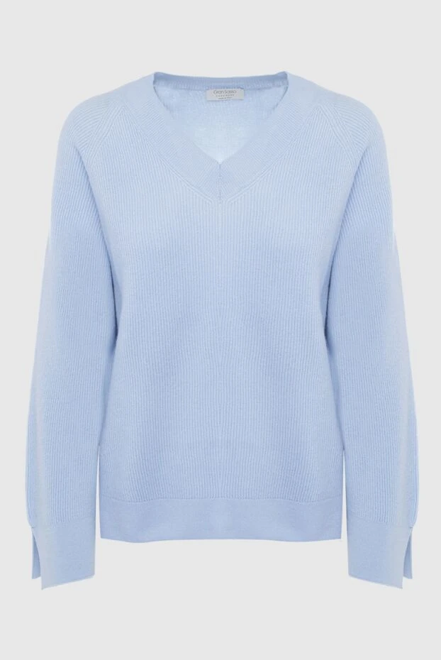 Gran Sasso woman blue cashmere jumper for women buy with prices and photos 165685 - photo 1