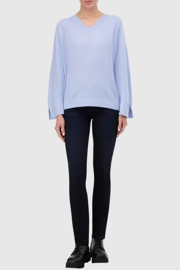 Gran Sasso woman blue cashmere jumper for women 165685 - photo 2