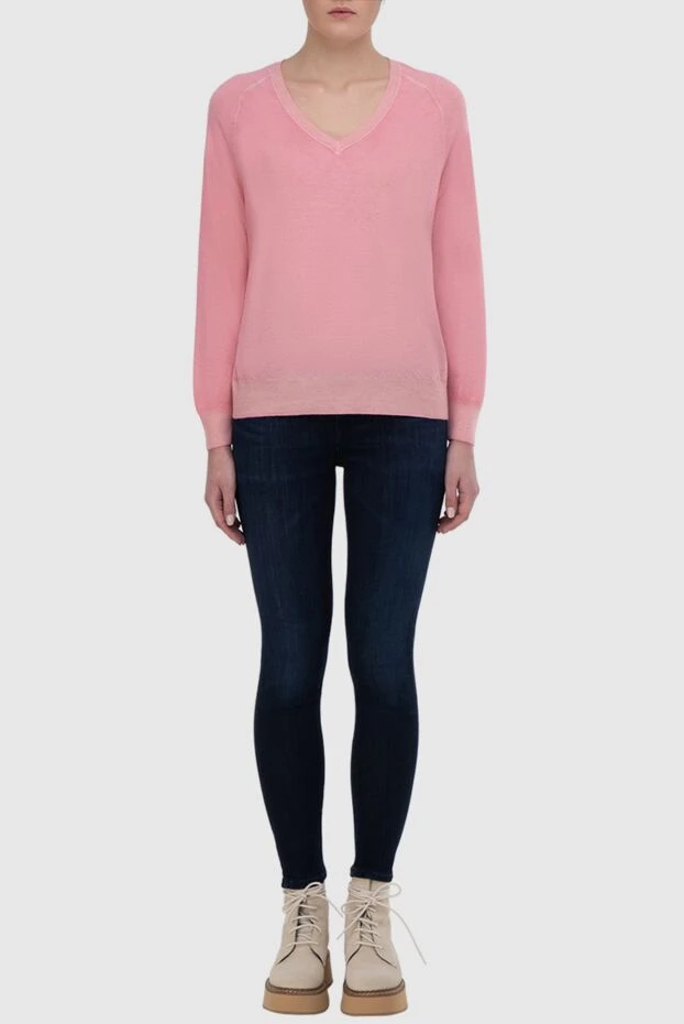 Gran Sasso woman pink cashmere jumper for women 165686 - photo 2