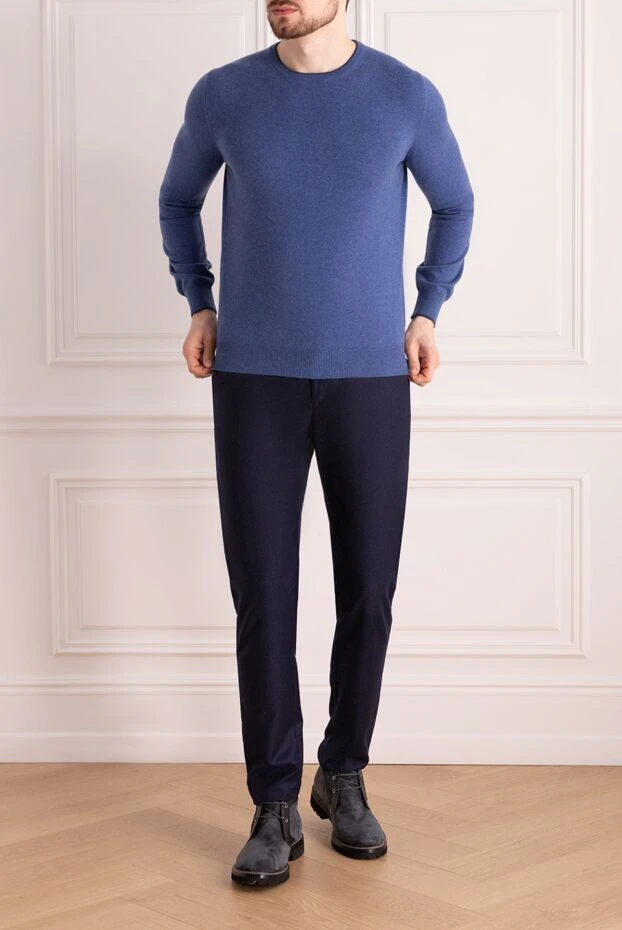 Gran Sasso man cashmere jumper blue for men buy with prices and photos 165696 - photo 2