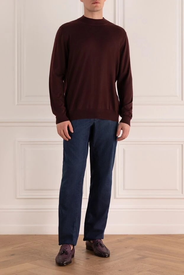 Gran Sasso man cashmere jumper burgundy for men buy with prices and photos 165724 - photo 2