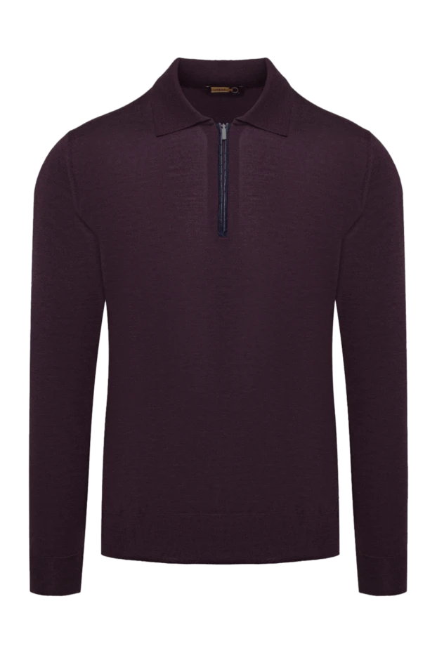 Zilli man long-sleeve polo in silk, cashmere and crocodile skin burgundy for men buy with prices and photos 165745 - photo 1
