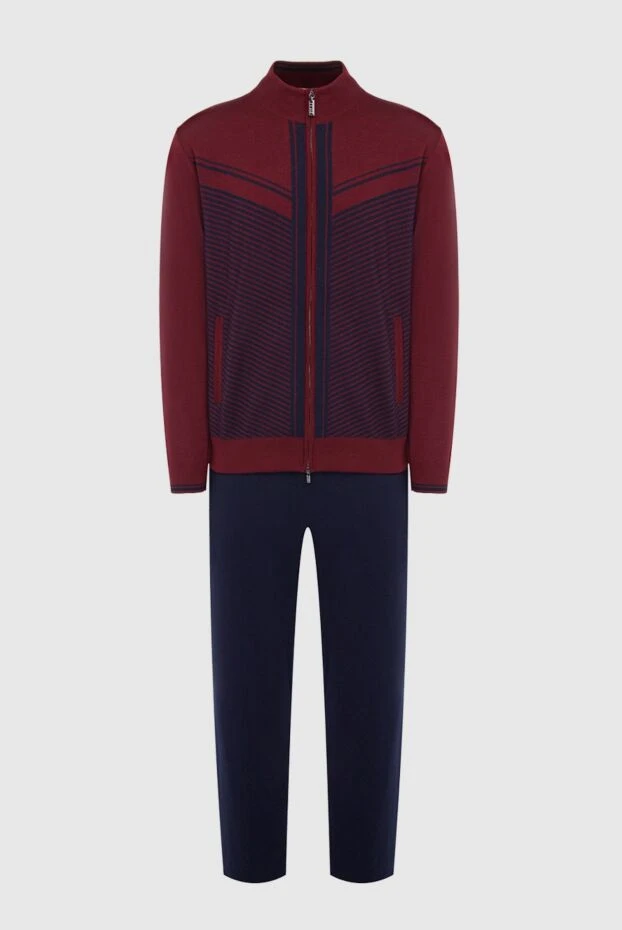 Zilli man men's sports suit made of cashmere and silk, burgundy buy with prices and photos 165755 - photo 1
