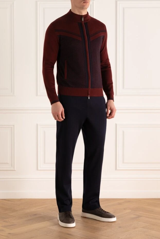 Zilli man cashmere and silk jumper burgundy for men 167429 - photo 3