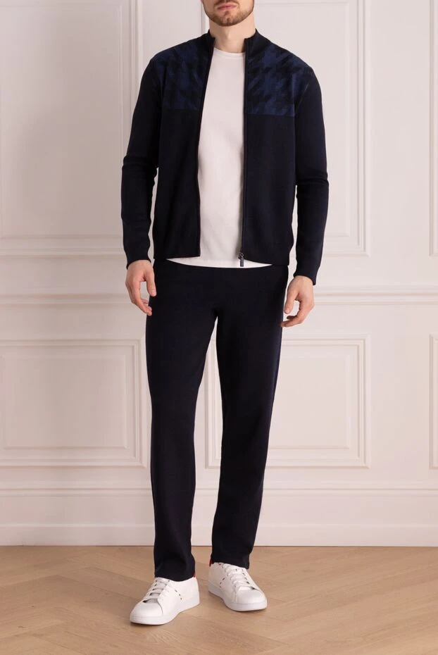 Zilli man men's sports suit made of cashmere and silk, blue buy with prices and photos 165757 - photo 2