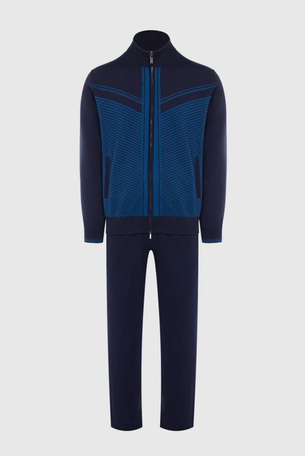 Zilli man men's sports suit made of cashmere and silk, blue buy with prices and photos 165759 - photo 1